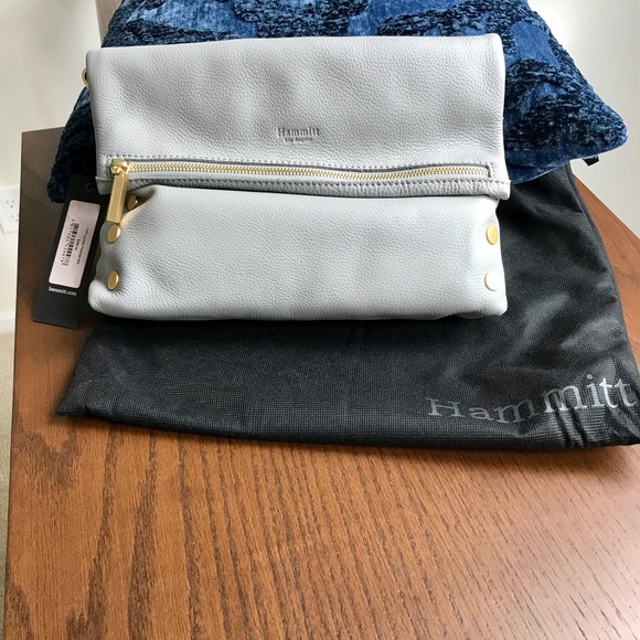 NWT Hammitt “VIP” Large, Mist Pebbled Gray Leather...